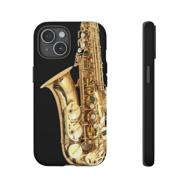 Obal na Iphone s dizajnom zlatého saxofónu